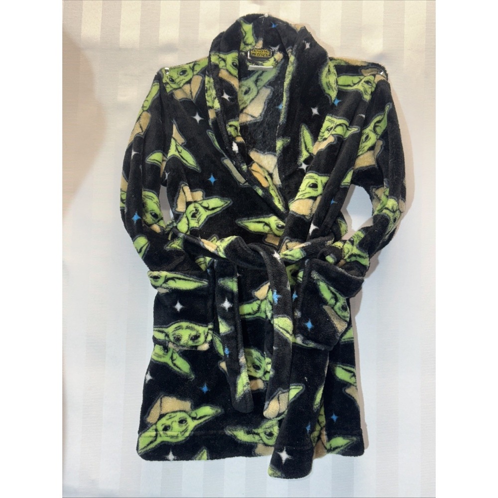 Baby Yoda Robe Bathrobe Pajamas Cover Boy Girl Star Wars Mandalorian Size 4‎